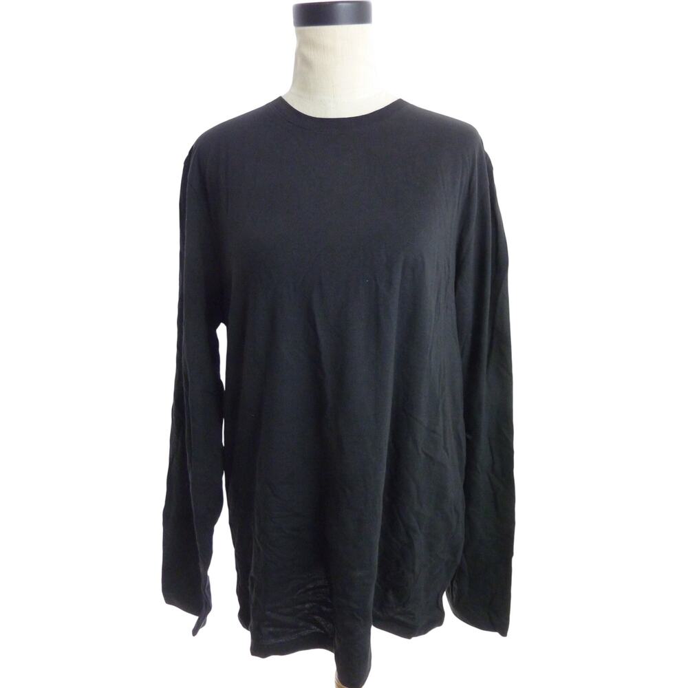 NWT Everlane Uniform Long Sleeve in Vintage Black T Shirt L
